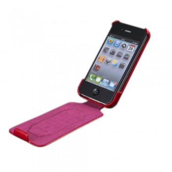 Etui IPhone4 I-Carer Microfiber FlipCase Czerwony