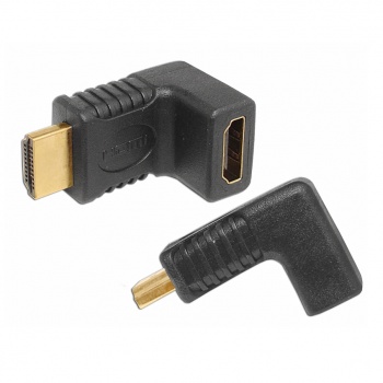 Złącze HDMI wtyk - HDMI gniazdo kątowe