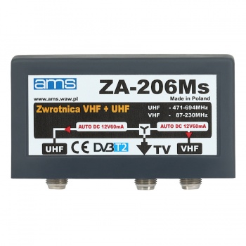 Zwrotnica antenowa ZA-206Ms UHF+VHF+FM AMS