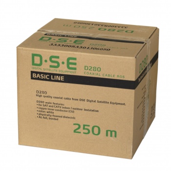 Kabel RG6 CU DSE D280 - 250m/karton