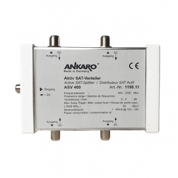 Rozgałęźnik SAT 4x1 ANKARO ASV400 aktywny