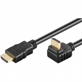 Kabel HDMI-HDMI 1,0m Goobay kątowy