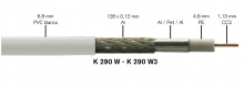 Kabel RG6 K290 white 100m/rolka